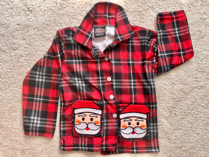 Santa Flannel Pajama Set, 2T, Kids 2T