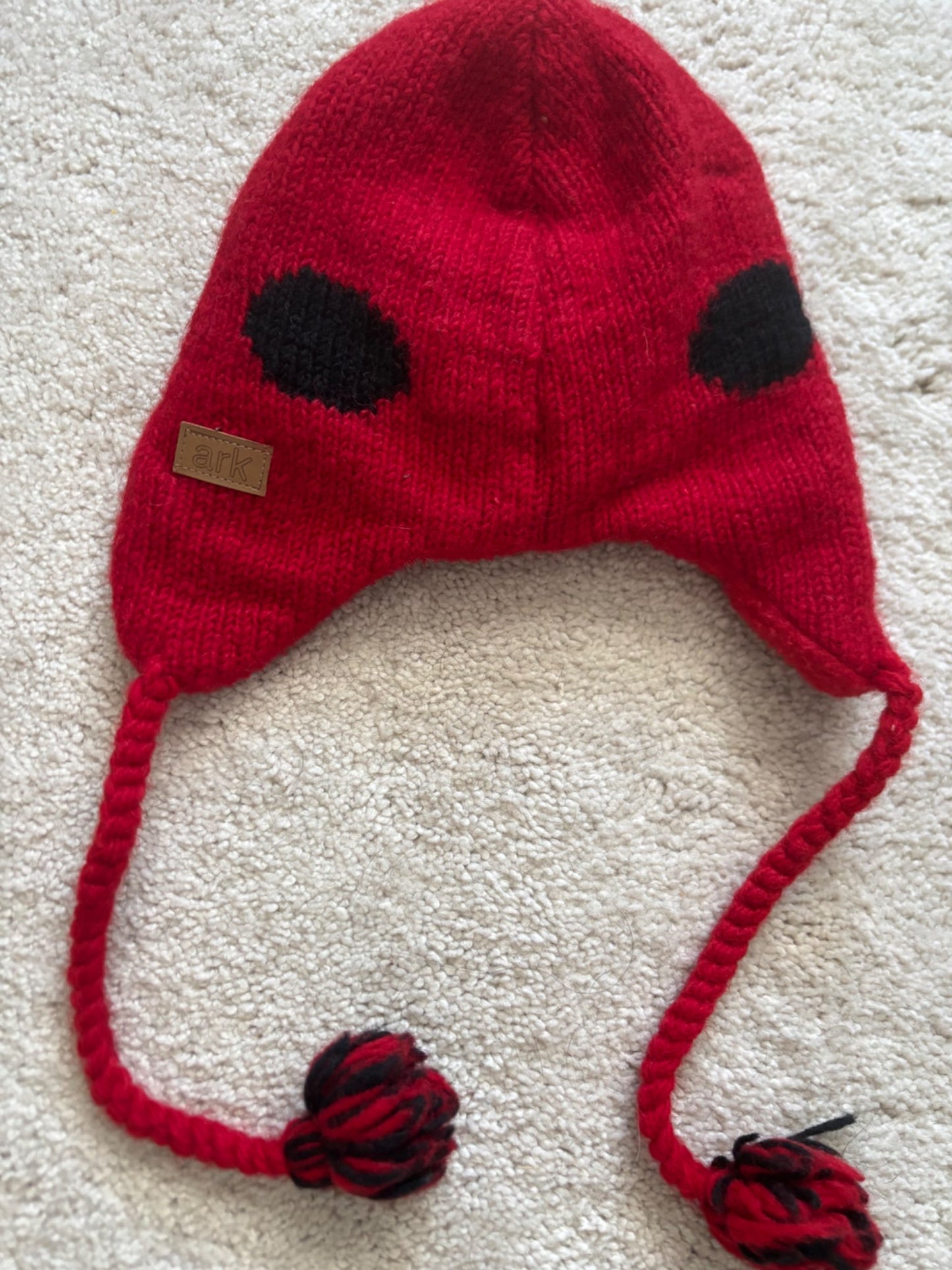 Ladybug Toddler Hat, Ark, Red, 2T