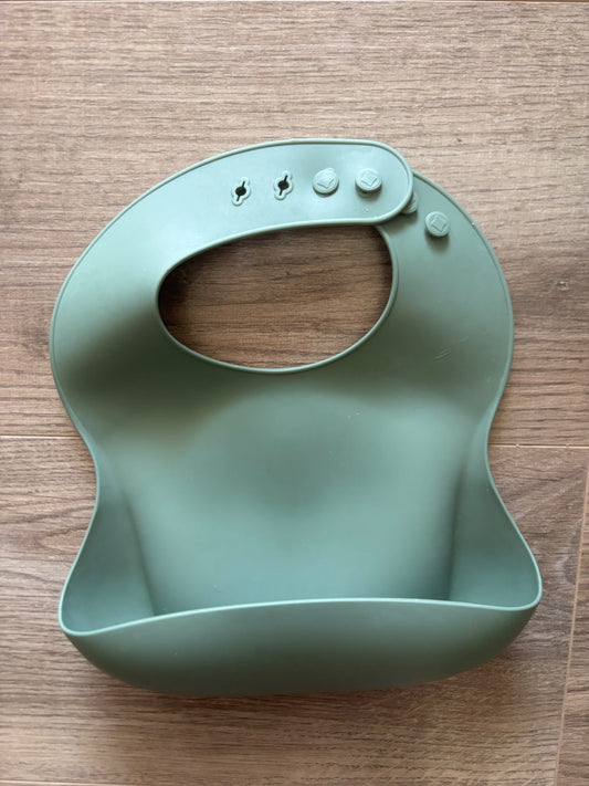 Silicone Baby Bib, Green