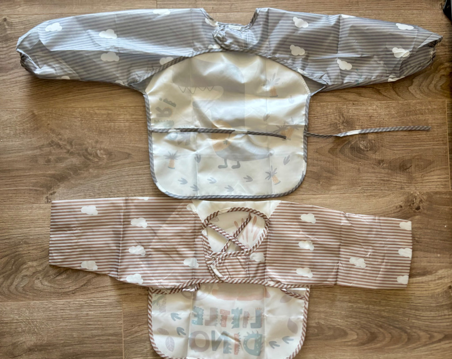 Longsleeve Dino Bibs, 2 pcs, Easy clean