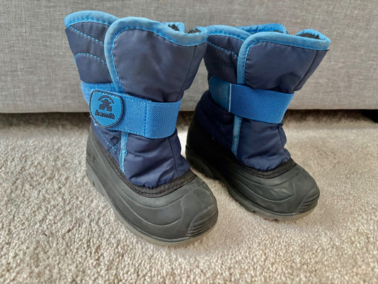 Kamik Toddler Winter Boots, Size 7, Blue, Shoes 7 (Walkers:12-24 mth)