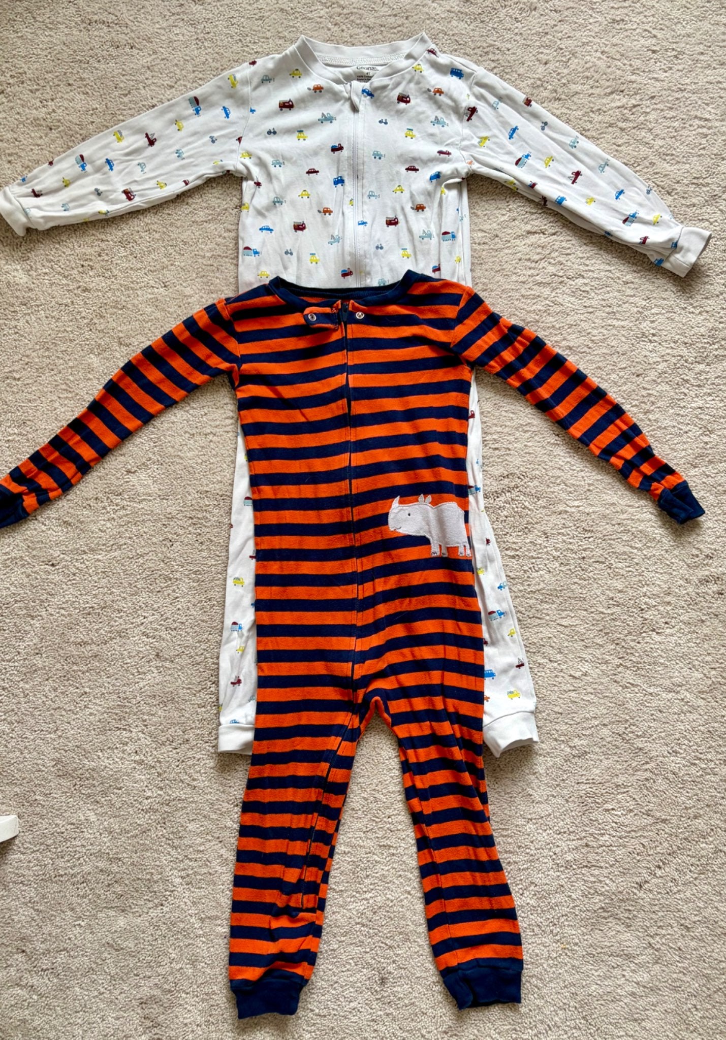 Pajama Onesie Bundle, 4T, Carters/George, Kids 4/4T