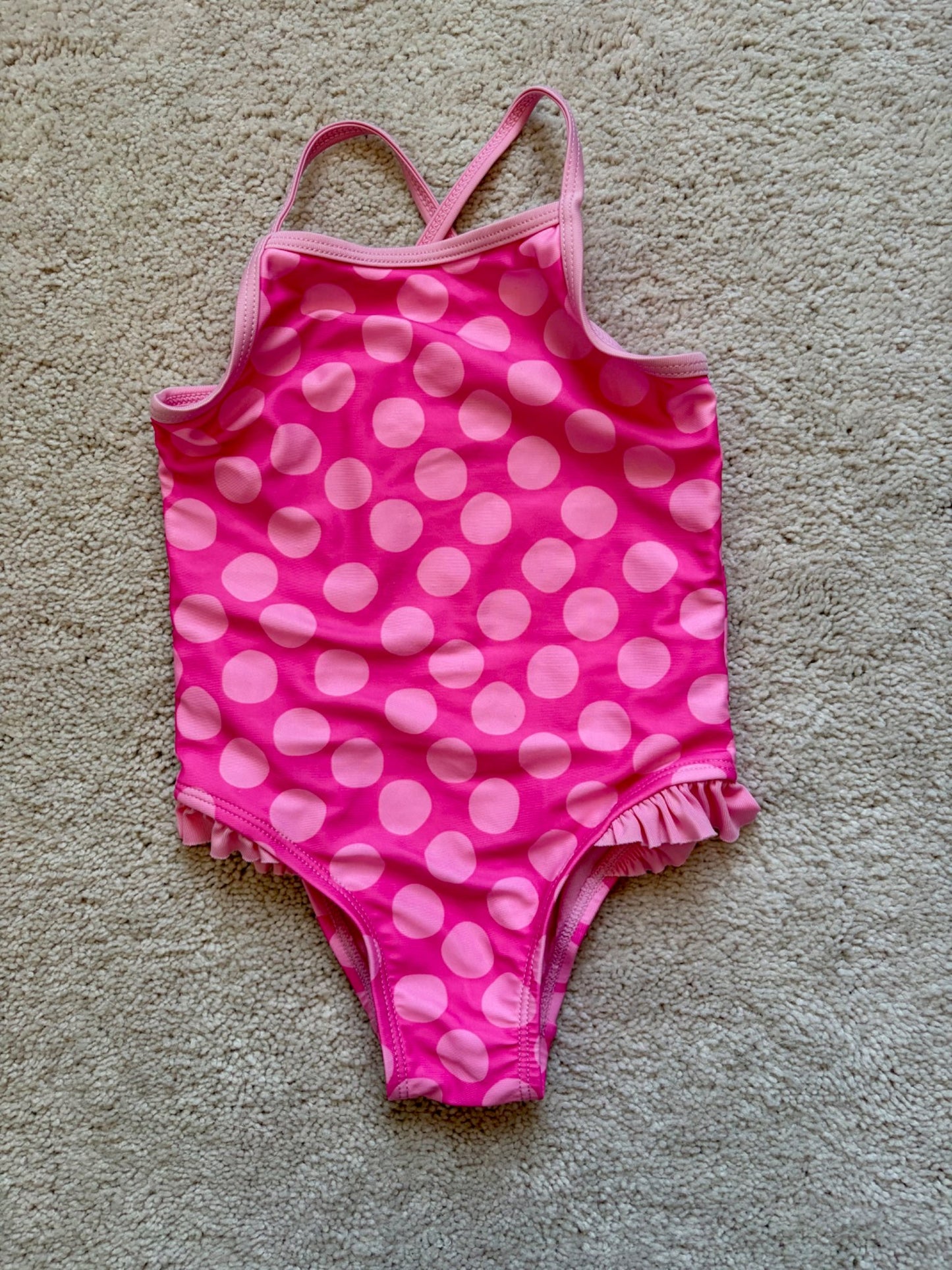 Pink Polka Dot Bathing Suit, size 3T, George, Kids 3T