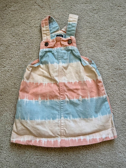 Tie-Dye Overall Denim Dress, 18-24m, Baby Gap, Kids 24 Month (18-24M)