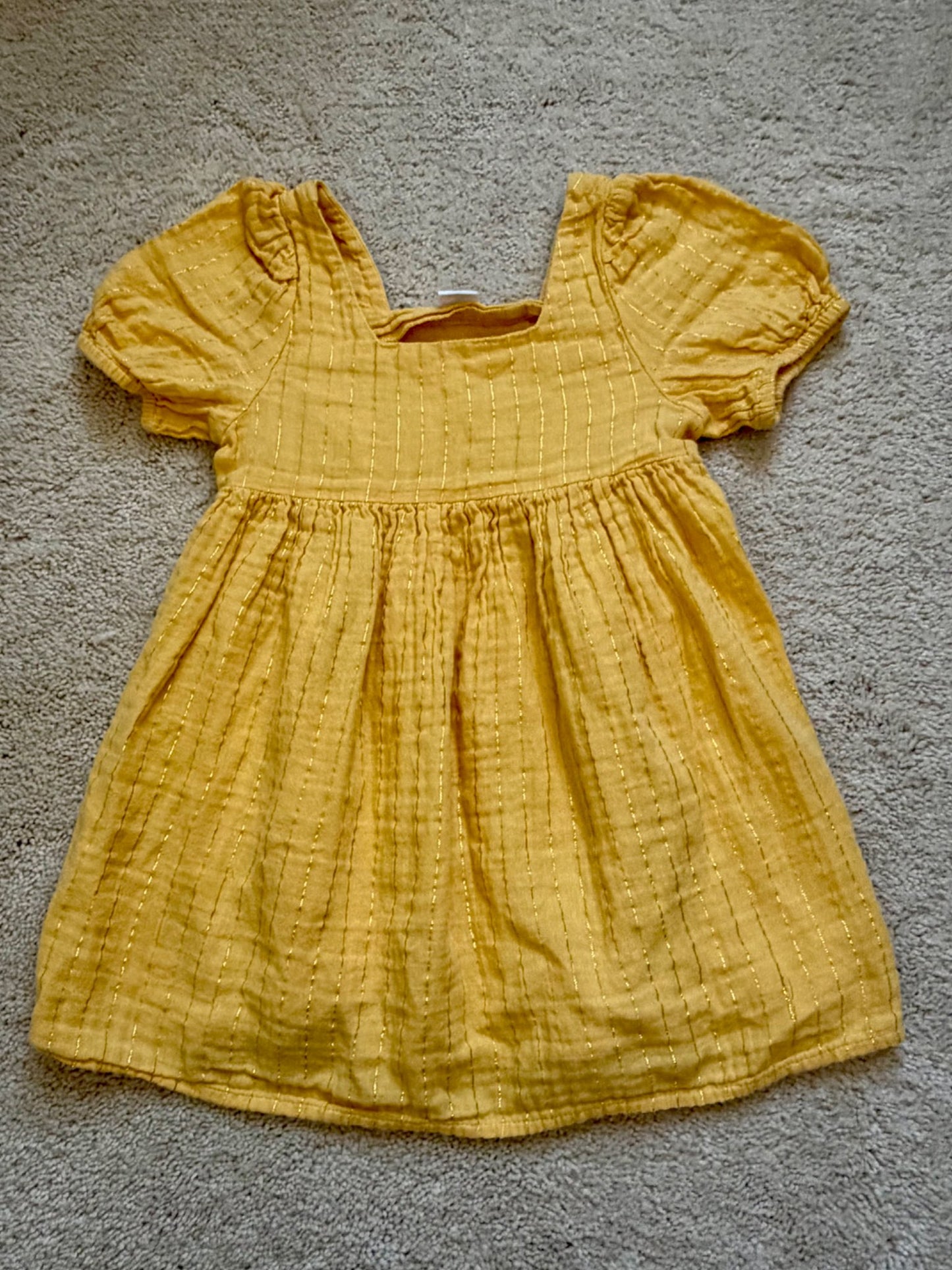 Shortsleeve Dress Bundle, 3T, Pink/Grey/Yellow, GAP + Carters, Kids 3T