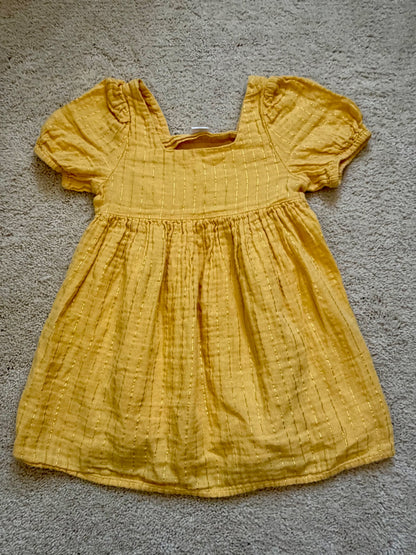Shortsleeve Dress Bundle, 3T, Pink/Grey/Yellow, GAP + Carters, Kids 3T