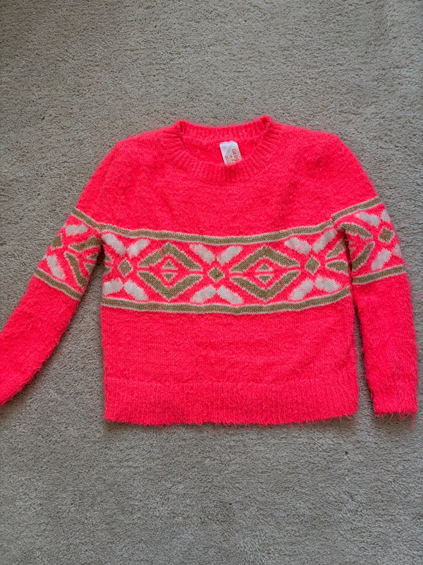 Neon Pink Sweater, 4T, Cat & Jack, Kids 4/4T