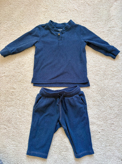 Matching Navy Blue Lounge Set, 6m, Carters, Kids 6 Month (3-6M)