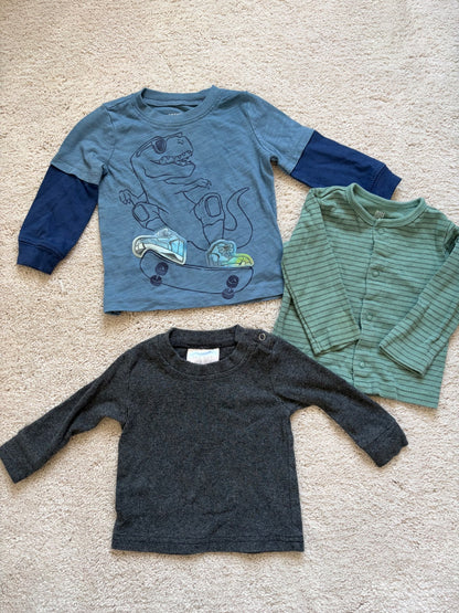 Longsleeve shirt Bundle, 6m, Carters, Kids 6 Month (3-6M)