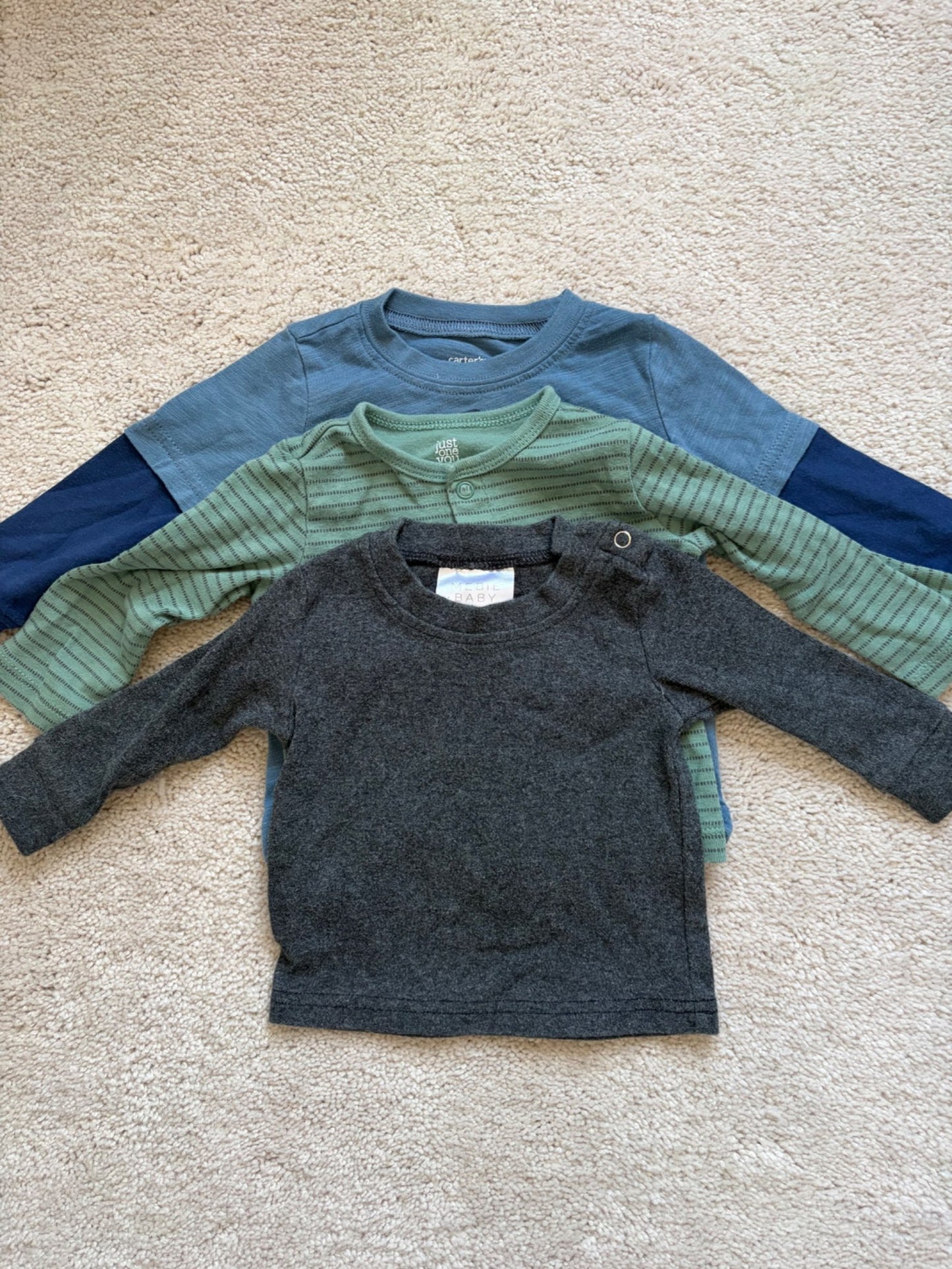 Longsleeve shirt Bundle, 6m, Carters, Kids 6 Month (3-6M)