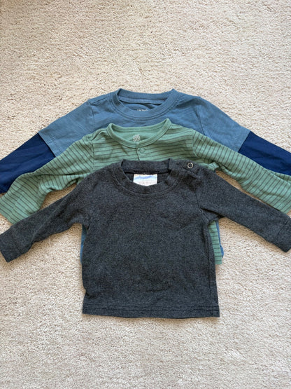 Longsleeve shirt Bundle, 6m, Carters, Kids 6 Month (3-6M)