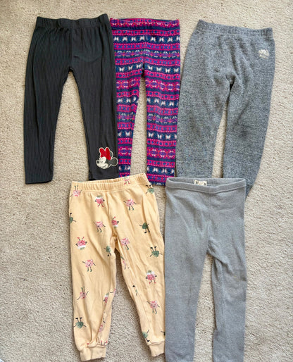 Girls 3T Pants Bundle, 5 pairs, Roots, Old Navy, Hatley, Kids 3T