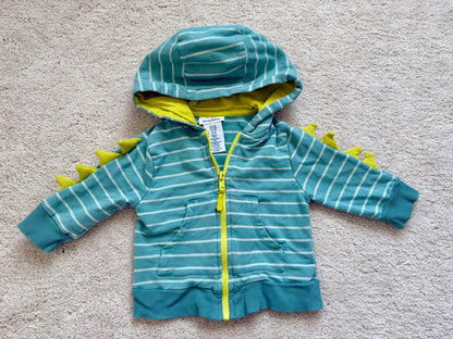Dino Spikes Zip-Up Sweater, Tommy Bahama, 3-6m, Kids 6 Month (3-6M)