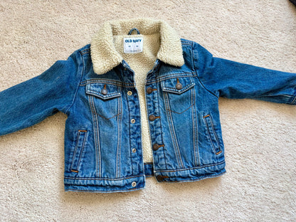 Sherpa Lined Denim Jacket, 4T, Old Navy, MSRP $35, Kids 4/4T