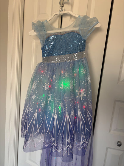 Light-Up Frozen Elsa Dress + Underskirt, Kids 4/4T