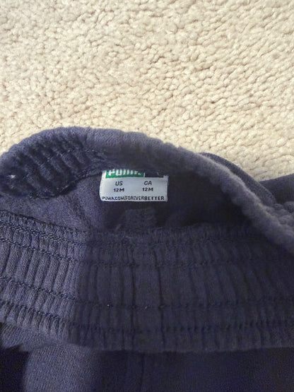 Puma Sweatpants, 12m, Navy, Kids 12 Month (9-12M)