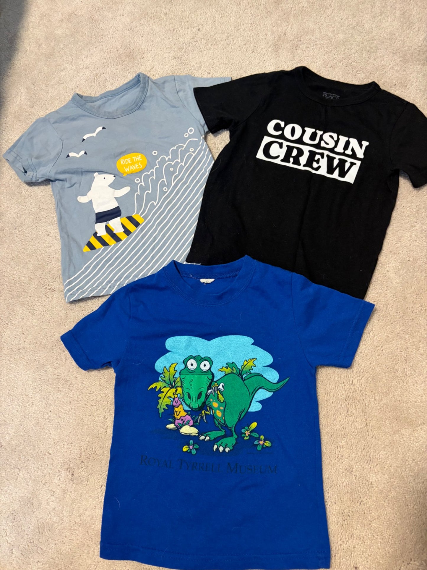 Graphic T-Shirt Bundle, Black, Blue, 3T, Kids 3T