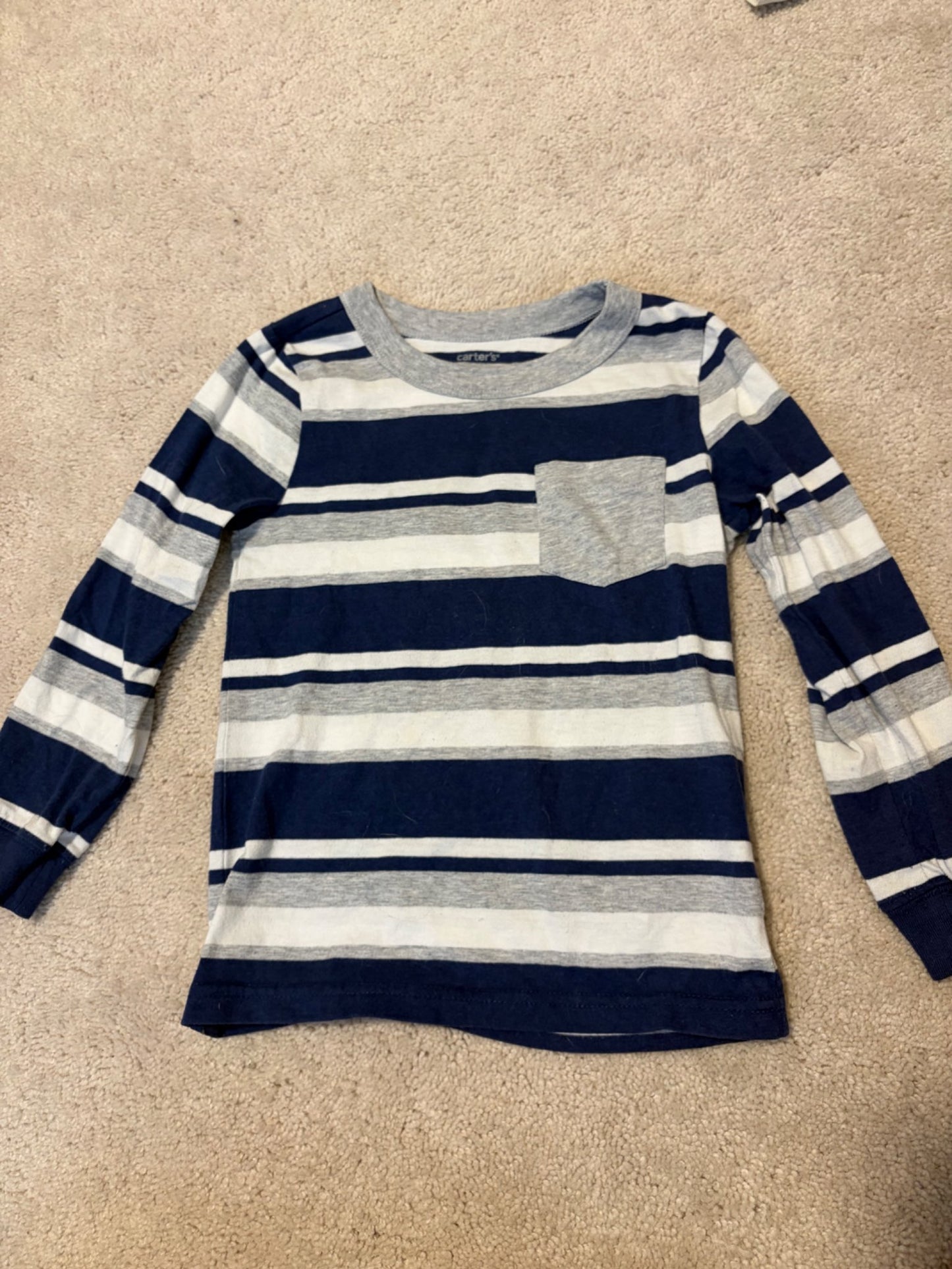 Striped Longsleeve Shirt Bundle, Carters, 4T, Kids 4/4T