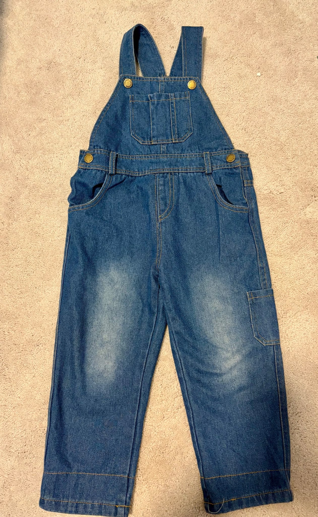 Denim Overalls, Adjustable, 3/4T, Kids 4/4T