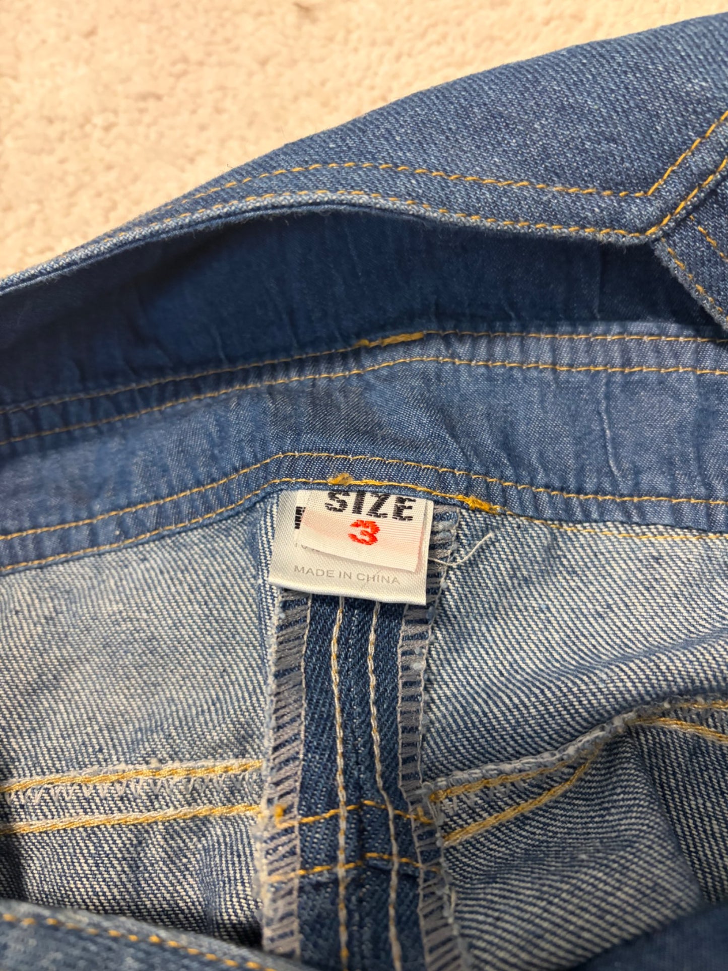 Denim Overalls, Adjustable, 3/4T, Kids 4/4T
