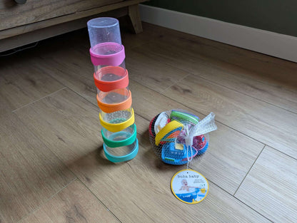 Lovevery Drip Drop Cup Set + Bath Toys Bundle