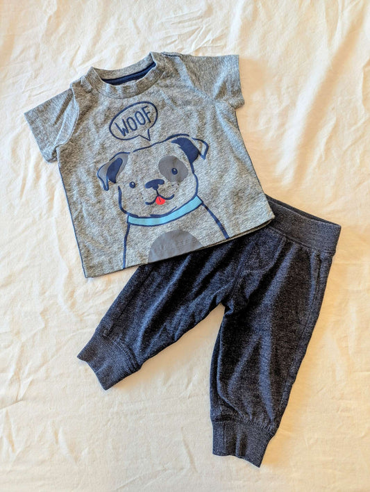 3-6 Month "Woof" Dog Outfit , Kids 6 Month (3-6M)