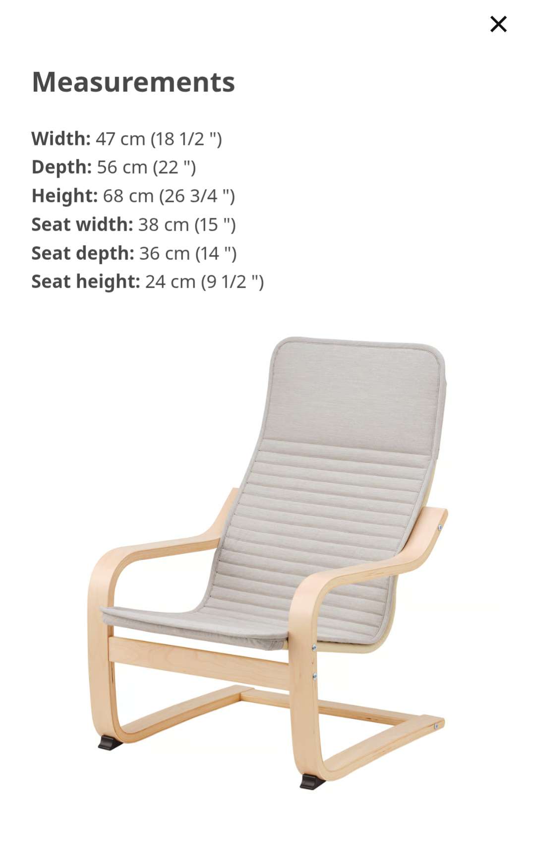 Ikea Pöang Child Size Chairs and Footstools