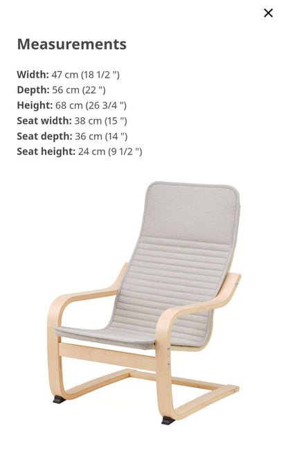 Ikea Pöang Child Size Chairs and Footstools