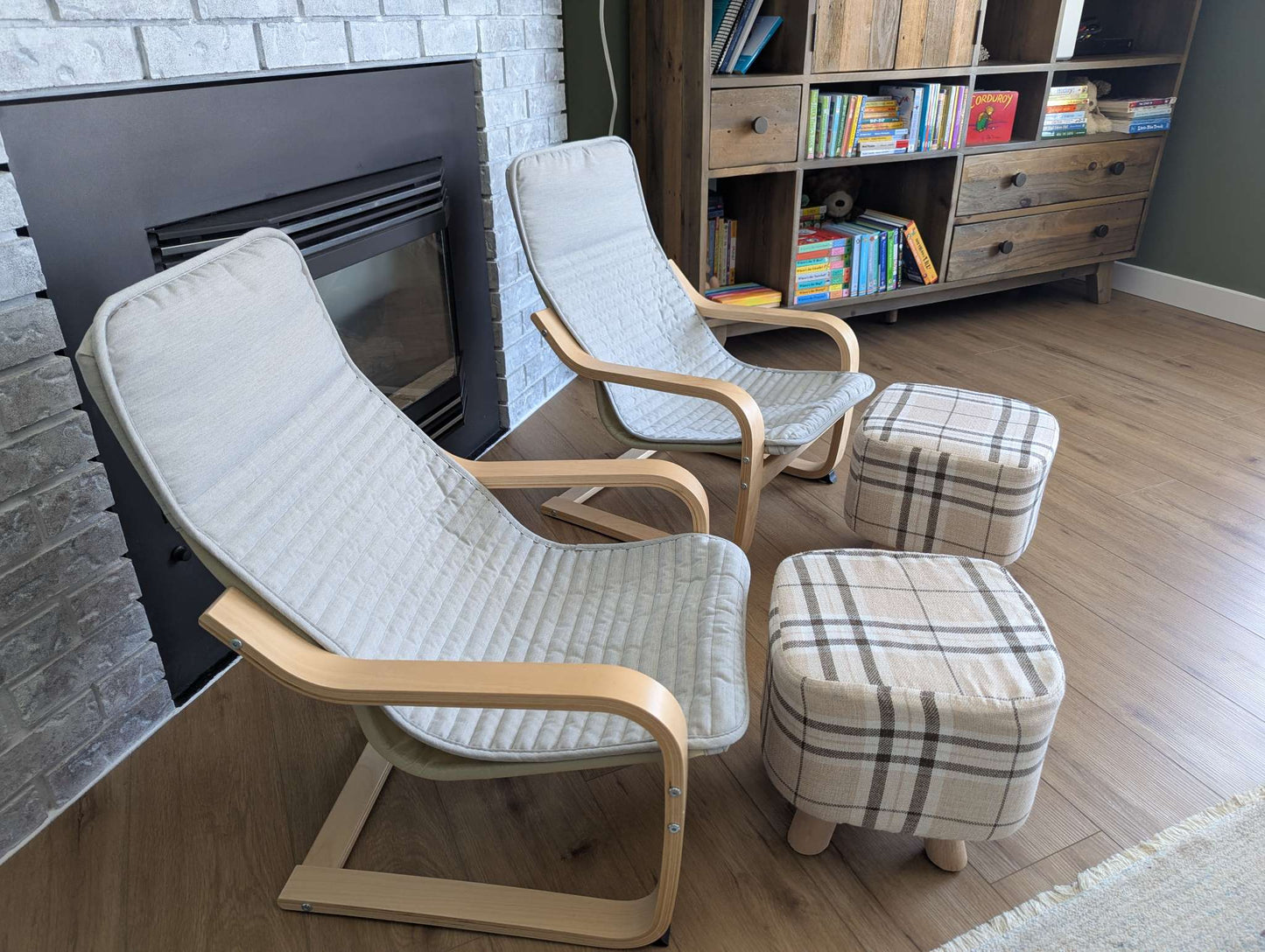 Ikea Pöang Child Size Chairs and Footstools