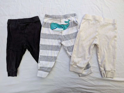 6-9 Month Neutral Baby Pant Bundle (3pcs), Kids 9 Month (6-9M)