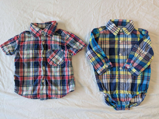 12 Month Children's Place Plaid Shirt Bundle, Kids 12 Month (9-12M)