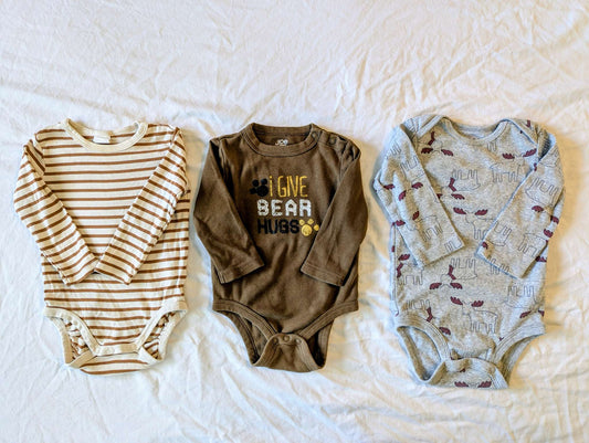 12 Month Bear Hugs Onesie Bundle , Kids 12 Month (9-12M)