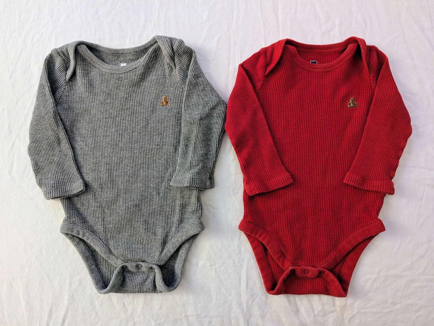 12 Month Baby Gap Bear Waffle Onesie Bundle, Kids 12 Month (9-12M)