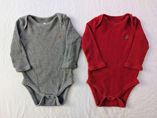 12 Month Baby Gap Bear Waffle Onesie Bundle, Kids 12 Month (9-12M)