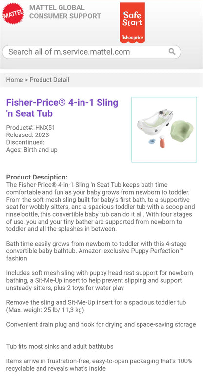 Fisher-Price 4-in-1 Baby Tub