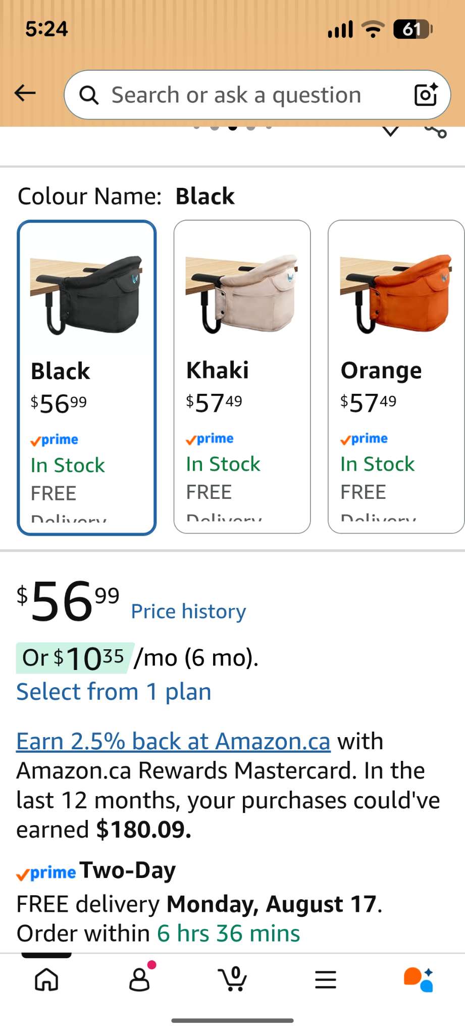 Portable Hook-On High Chair