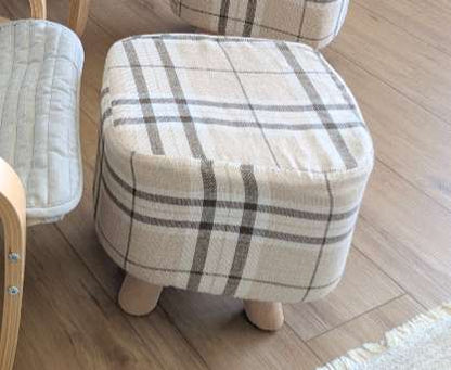 IKEA POÄNG Kids’ Armchair & Plaid Footstool Pair (2 of 2)