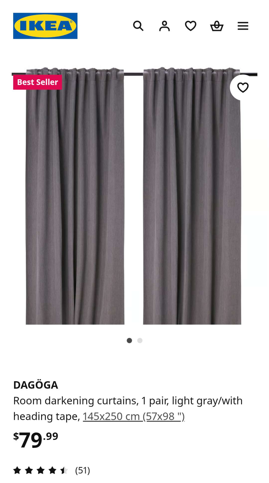 Nursery Blackout Curtains: MRSP $79.99 CAD
