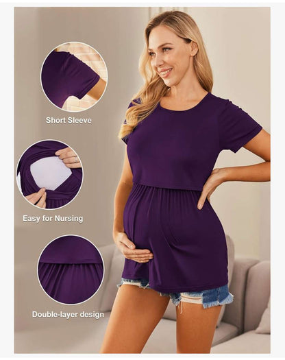 Bearsland Maternity & Nursing Top Bundle (3 pcs), Maternity XL (16-18)