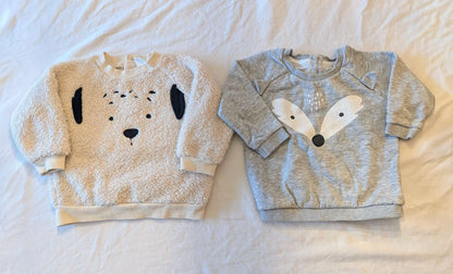 6-9 Month Puppy & Fox Sweater Bundle (2pcs), Kids 9 Month (6-9M)