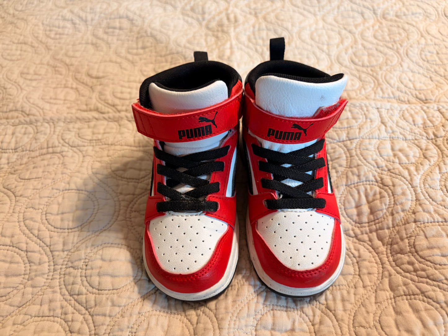 7C Boys Hightop Puma Shoes , Shoes 7 (Walkers:12-24 mth)