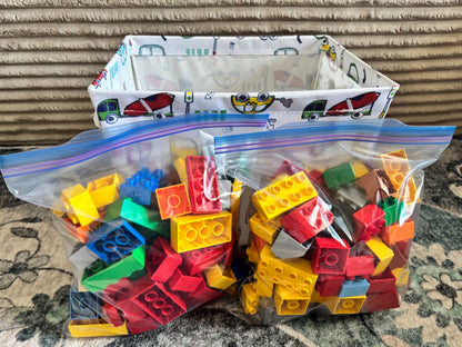Duplo Blocks with Toy Bin