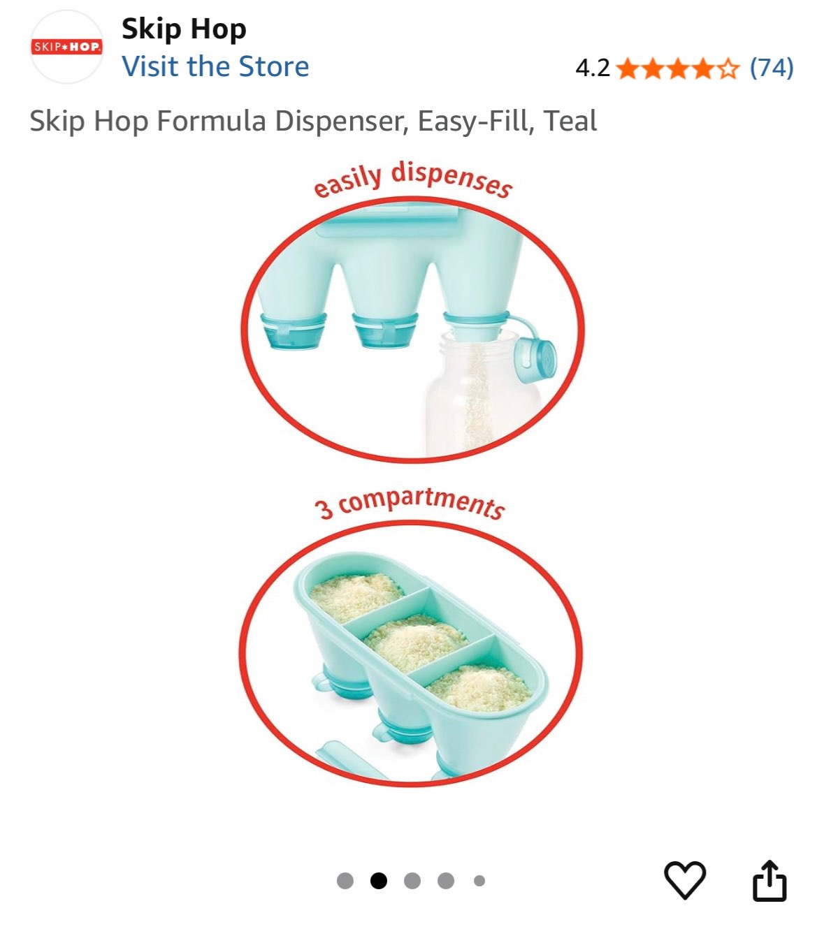 Skip Hop easy fill formula dispensers