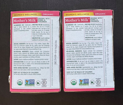 Mother’s Milk organic lactation tea