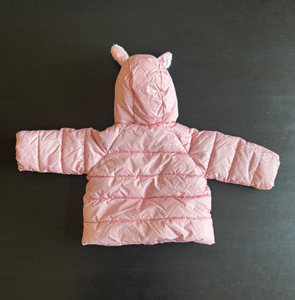 Baby gap pink bunny winter coat, 6-12 mos. , Kids 9 Month (6-9M)