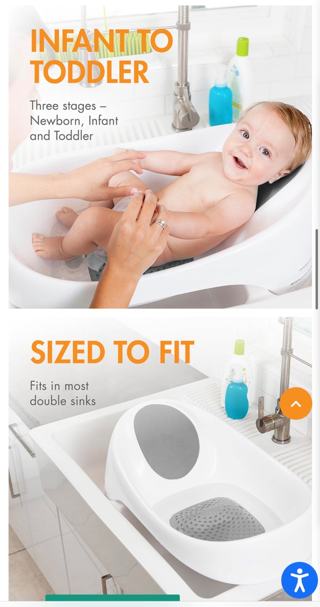 Boon soak 3 stage bathtub