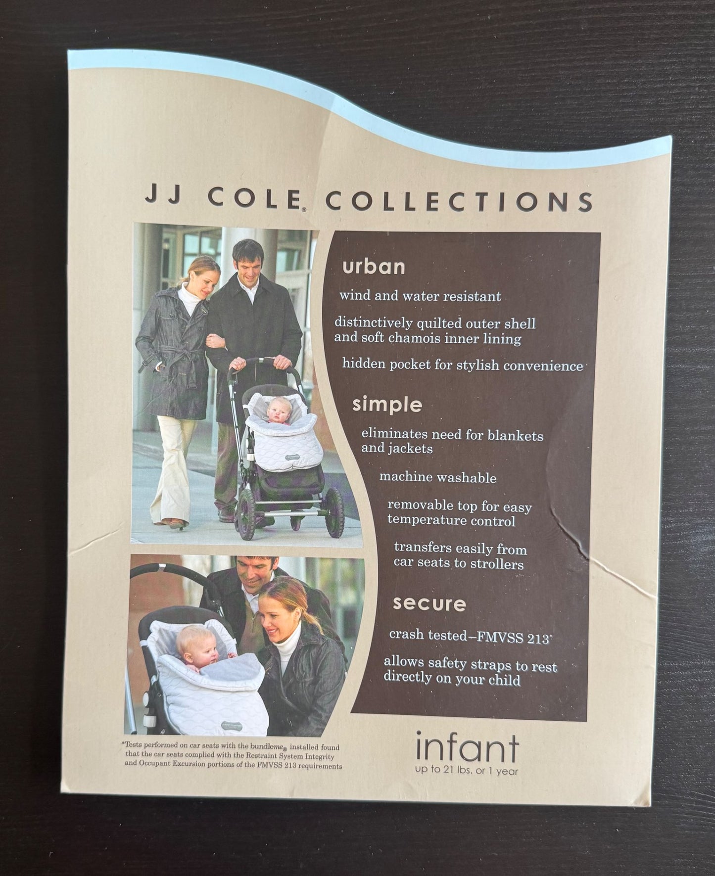 JJ Cole original urban bundleme infant bunting bag