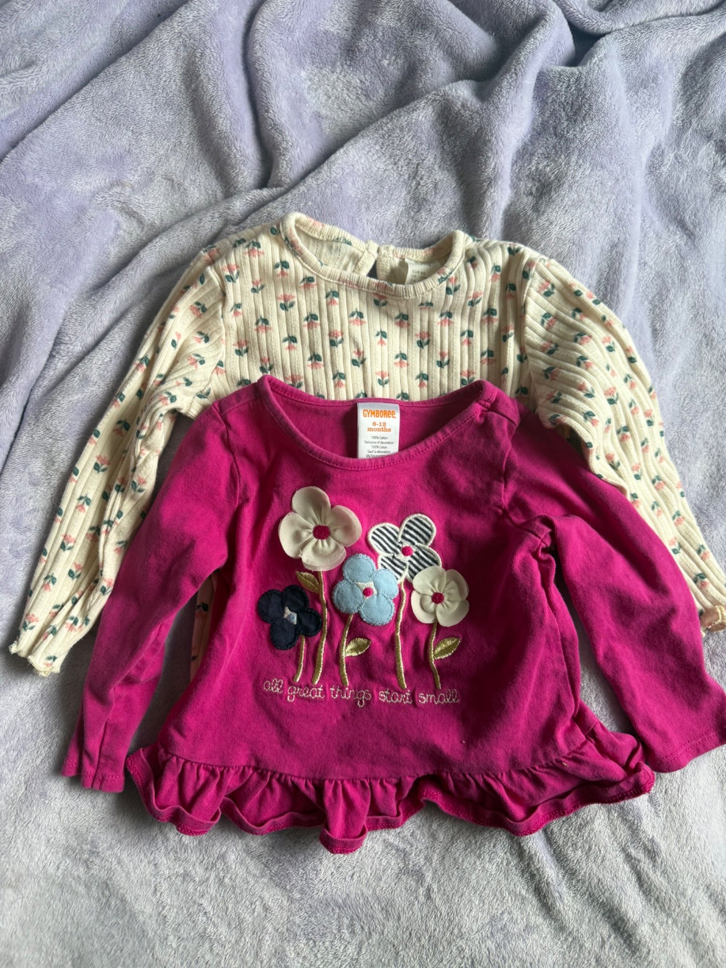 2 long sleeve shirt bundle, Kids 12 Month (9-12M)
