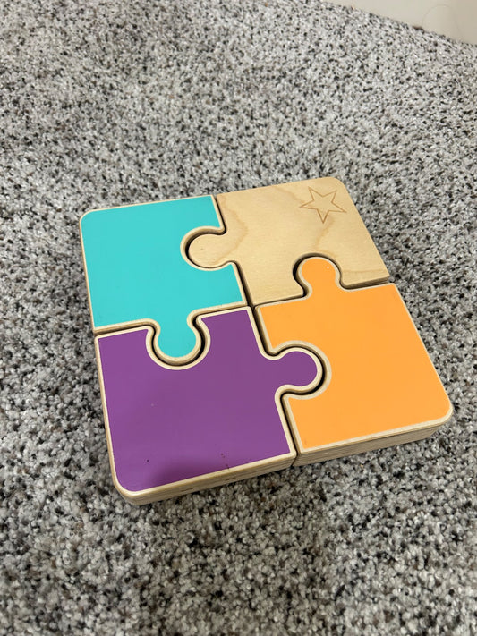 Lovevery reversible wooden puzzle