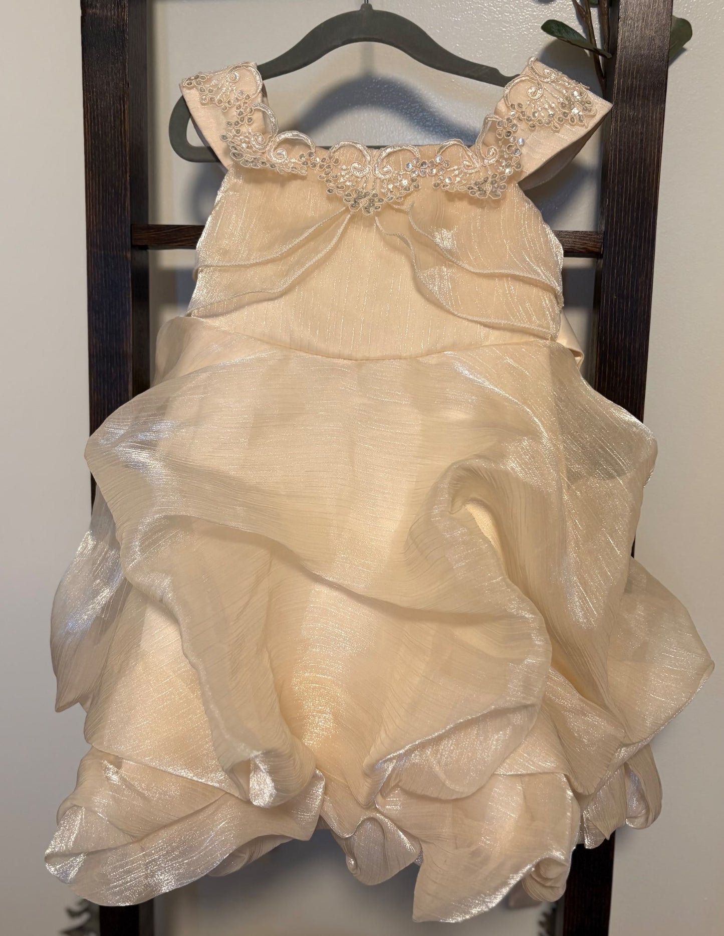 3T Toddler Girl Champagne Coloured Dress , Kids 3T